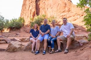 Mendez with his wife, Kristie, and two children, Jayden and Kaylee.